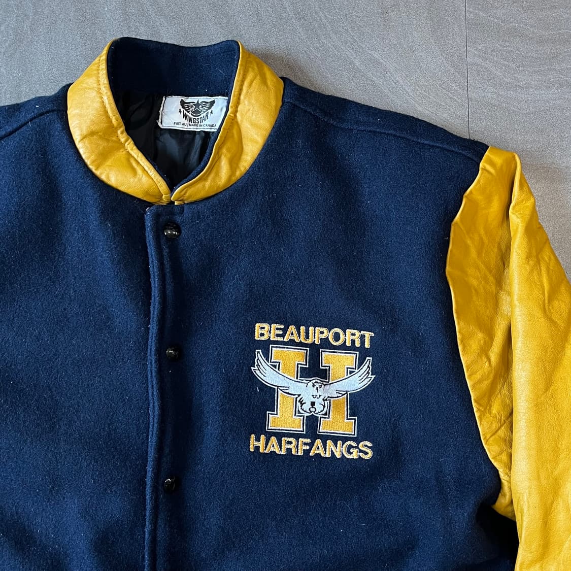 빈티지 윙스타 캐나다 제조 레더 바시티 자켓 상품이미지5