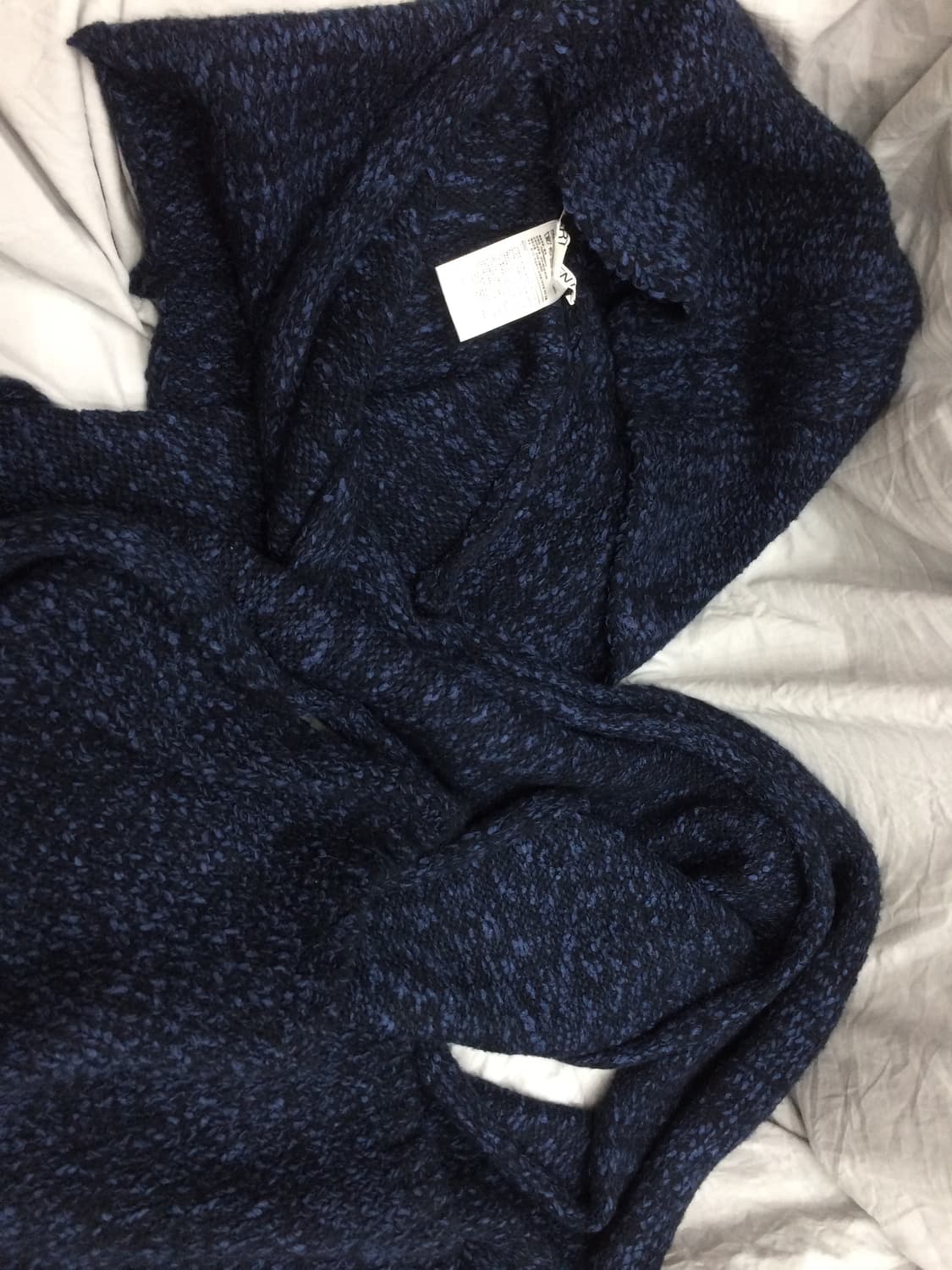 파르티멘토 후디드 니트 머플러 네이비 상품이미지1