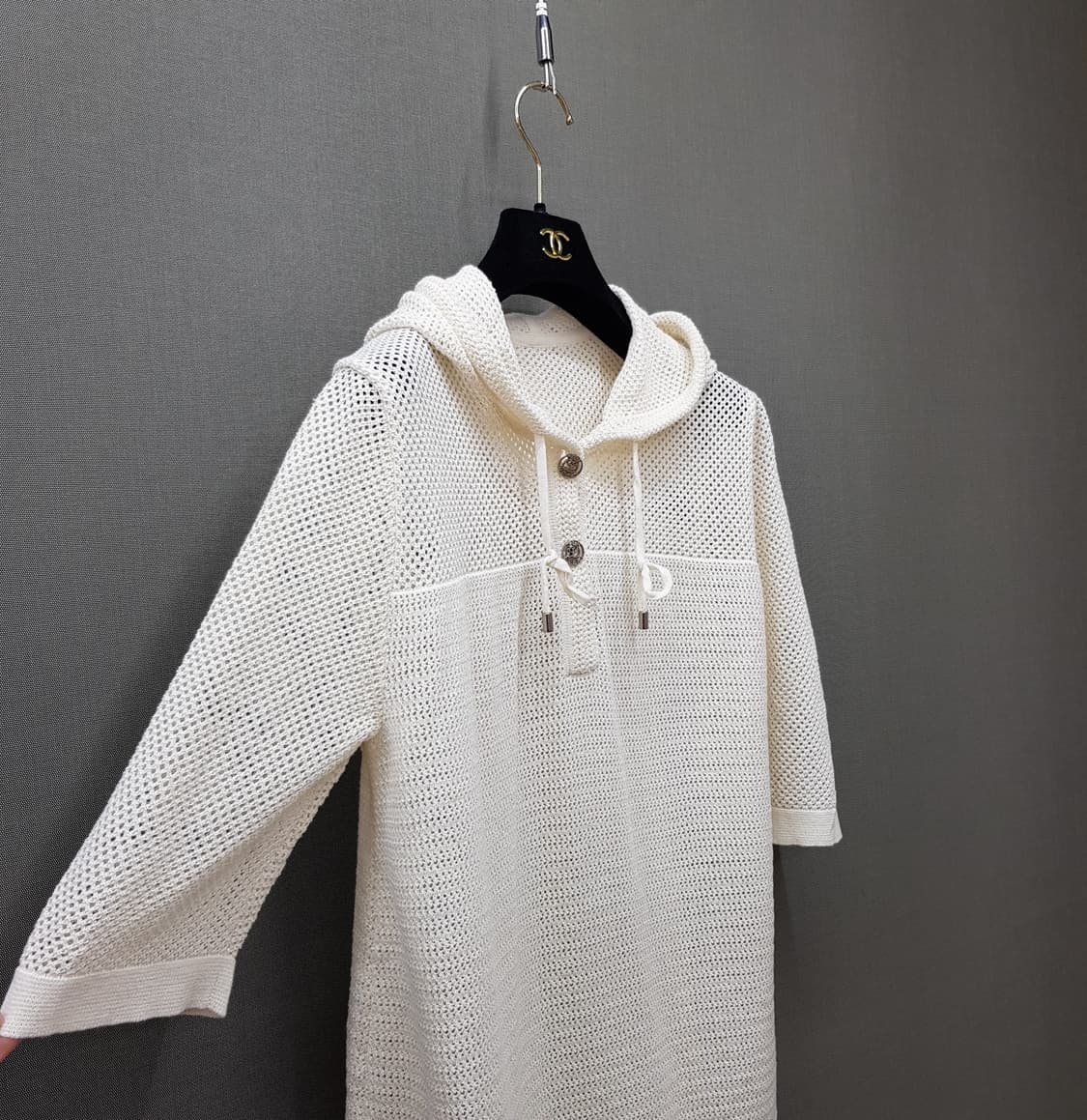 한섬 래트 2021 후드 반팔 니트 F사이즈 상품이미지3