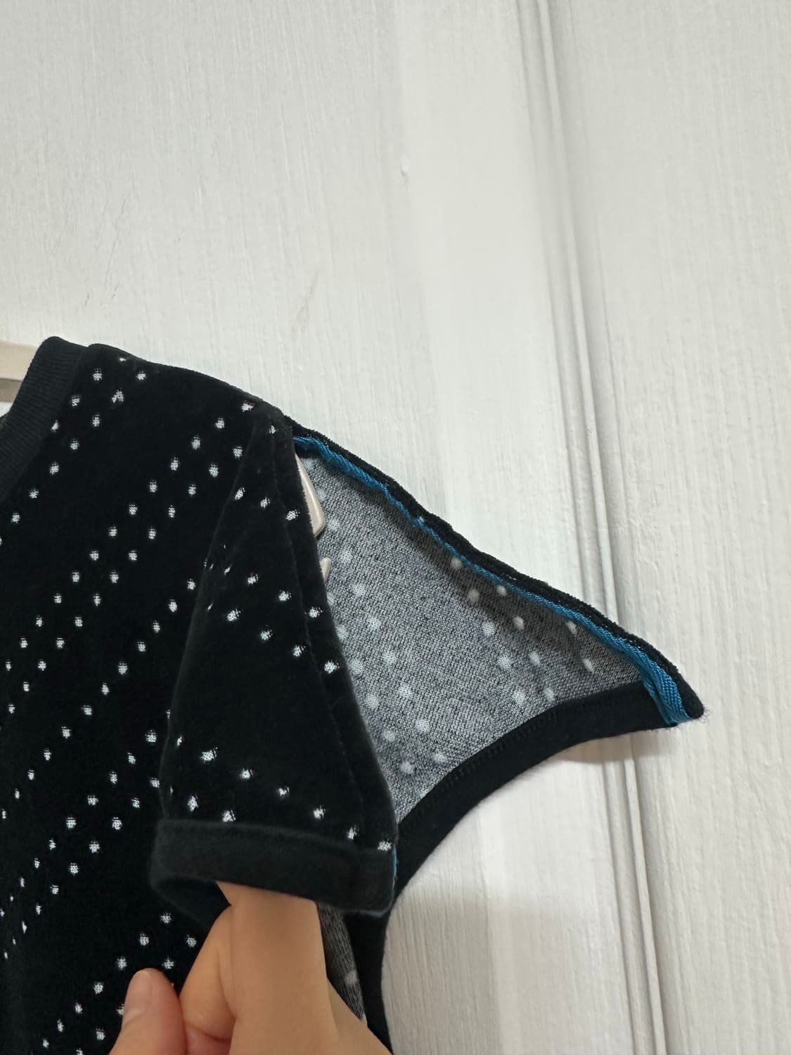 X-girl 엑스걸 벨벳 도트 반팔 도쿄걸 상품이미지3