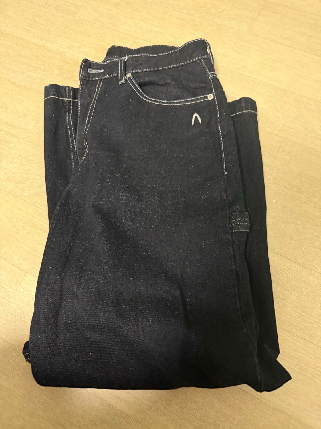 아캄 니들워크 블랙 데님 카펜터 팬츠 2사이즈 상품이미지2