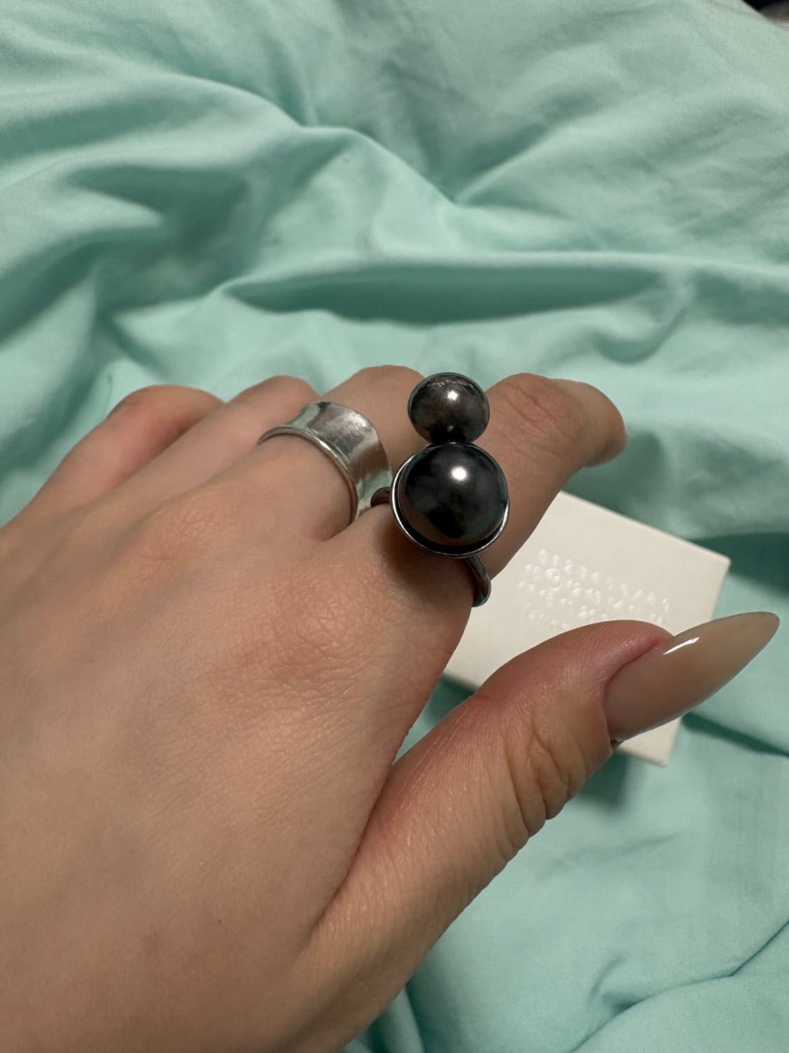 마르지엘라 흑진주 반지 상품이미지1