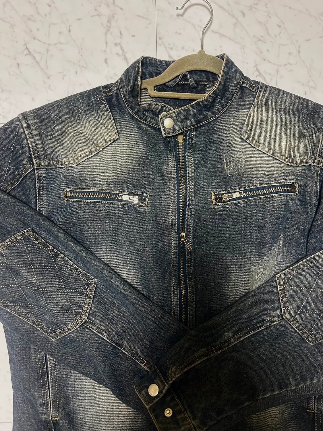 데님 바이커 자켓 상품이미지2