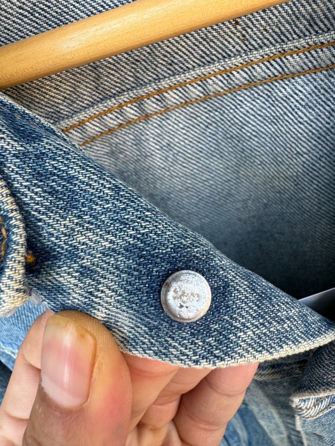 80s levis 리바이스 3rd 커스텀 usa 데님 트러커 자켓 상품이미지6