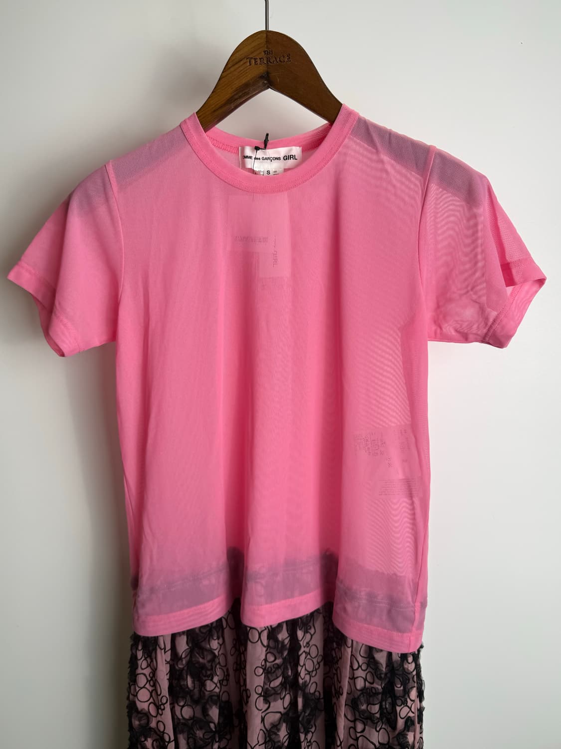 꼼데가르송 걸스 2023ss 티셔츠 자수 드레스  상품이미지3