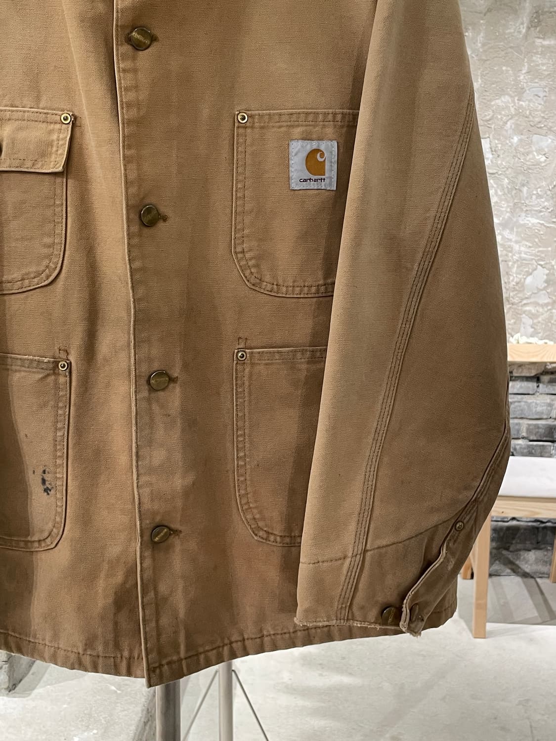칼하트 베이지 멀티 포켓 초어 자켓 상품이미지5