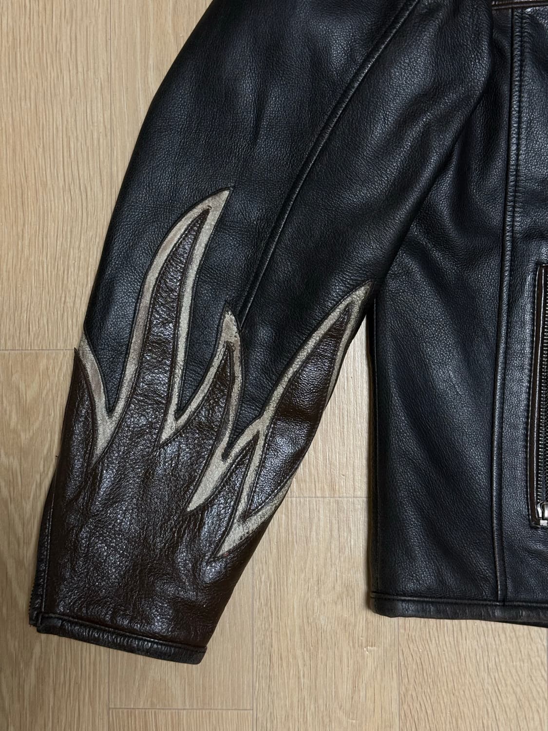 할리 데이비슨 이글 플레임 레더 바이커 자켓 상품이미지7