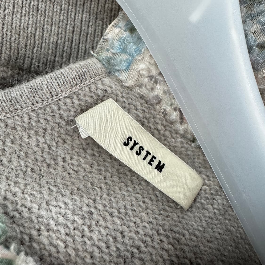 시스템 프린팅 블록 니트 원피스 상품이미지2