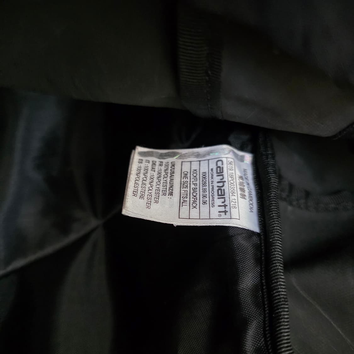 칼하트 킥플립 백팩 블랙 검정 가방 상품이미지7