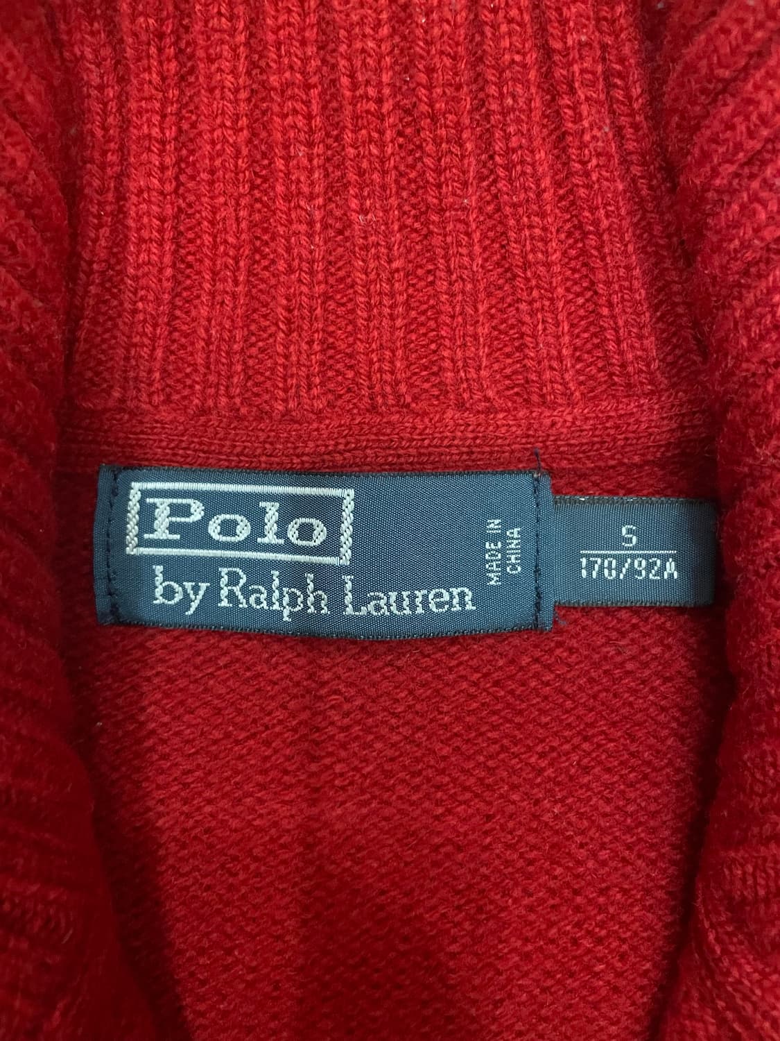 폴로 랄프로렌 빅포니 램스울 집업 자켓 레드 상품이미지7