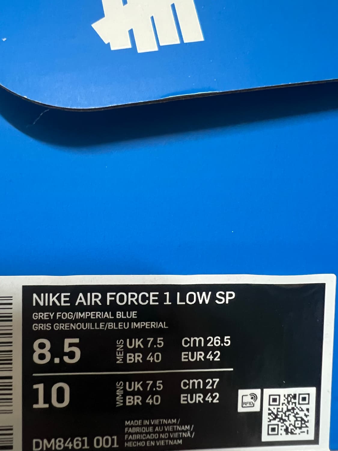 [265] 언디핏X나이키 에어포스1 로우 상품이미지5
