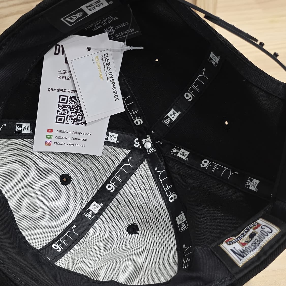 뉴에라 9FIFTY MLB 뉴욕 양키스 블랙 스냅백 Cooperstown 상품이미지5