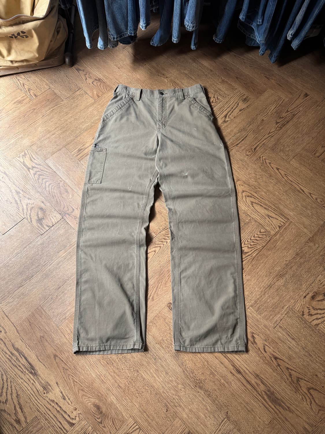 [32]칼하트 USA 빈티지 페인팅 라이트브라운 싱글니 워크 팬츠 상품이미지2