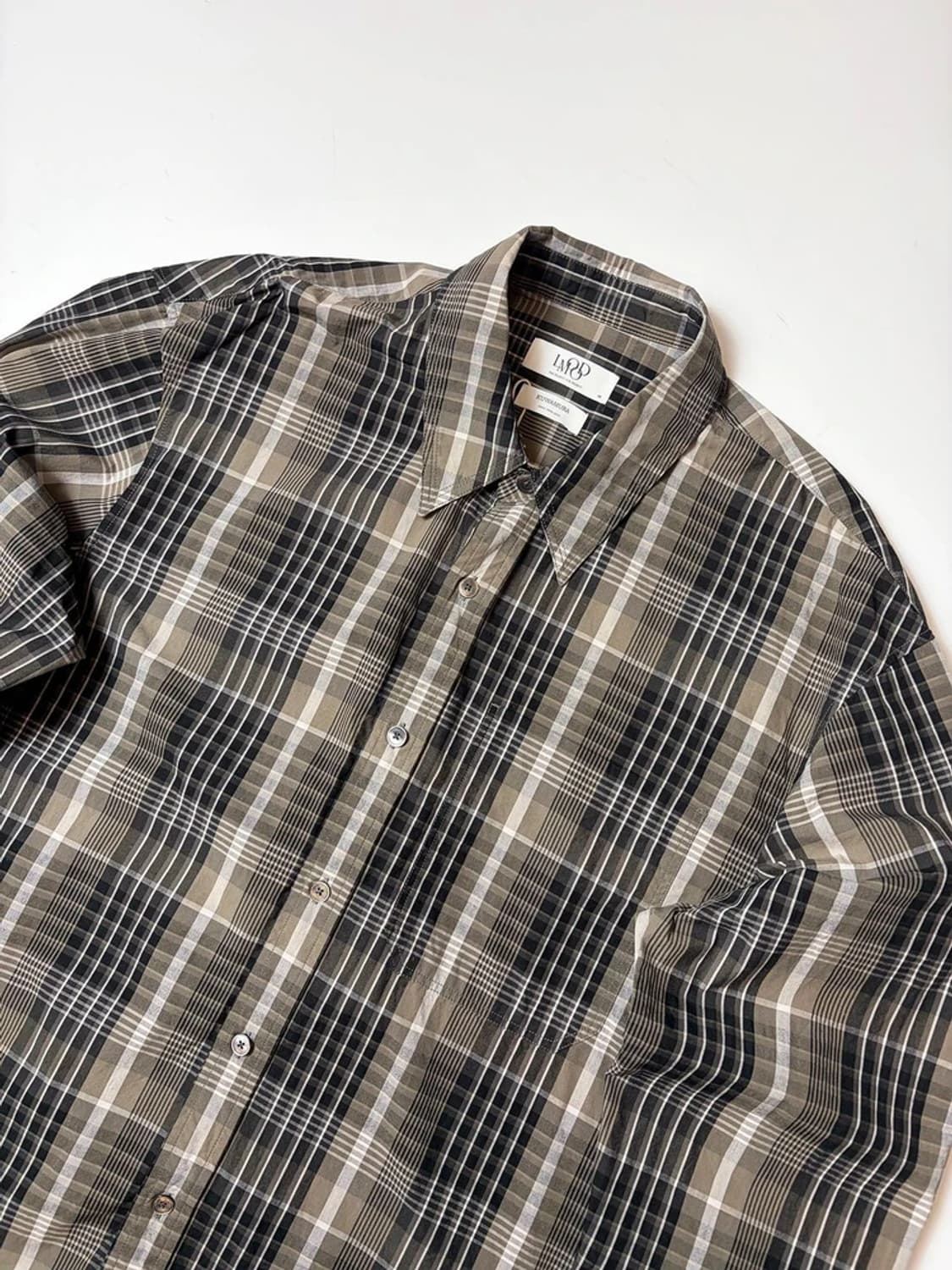 엘무드 쿠와무라 코튼 체크 셔츠 PN9441 상품이미지2