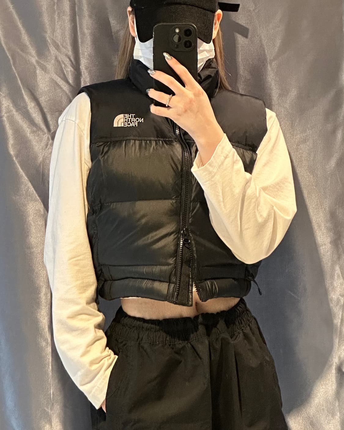 S 노스페이스 투웨이 크롭 패딩 조끼 상품이미지1