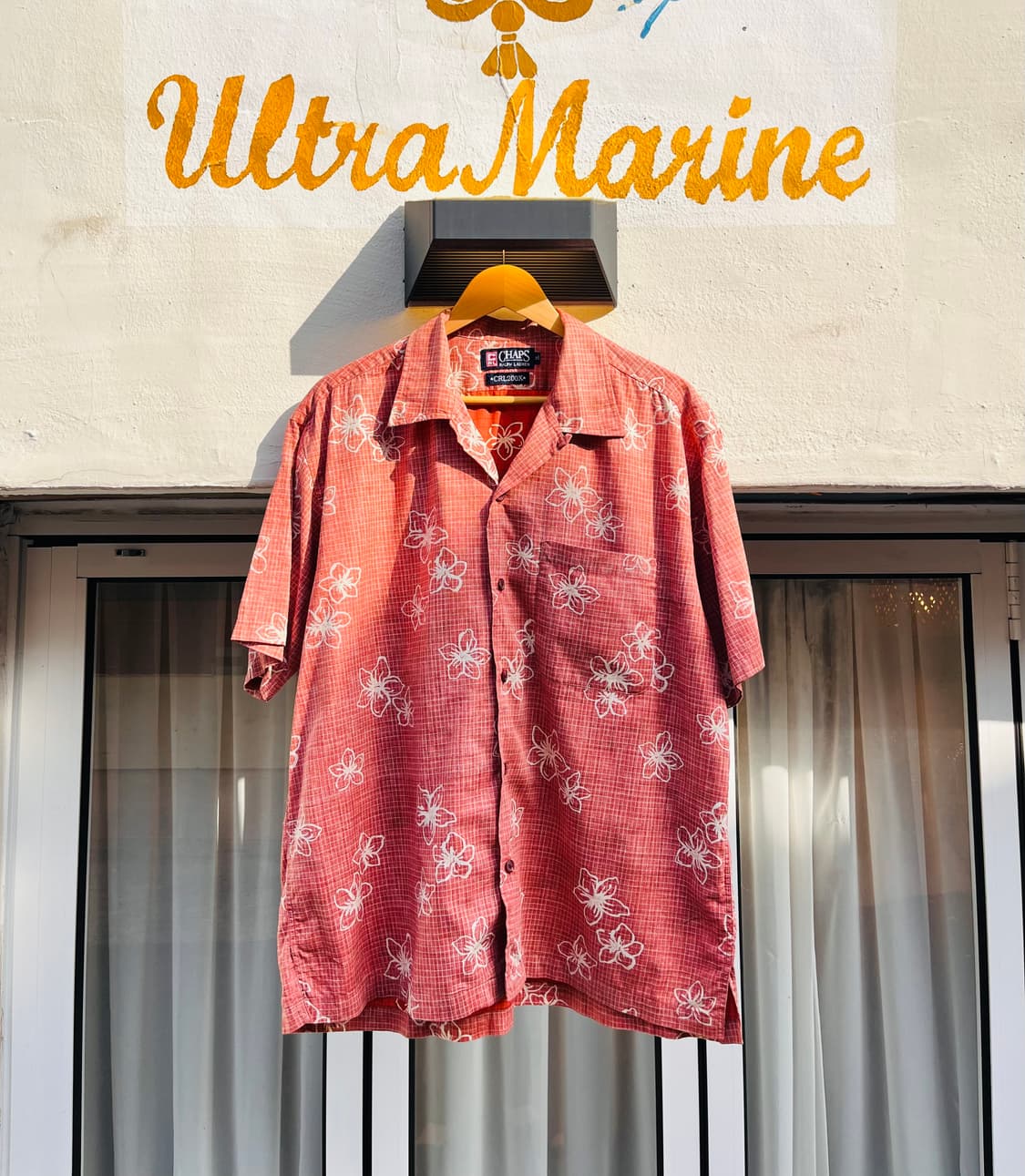 챕스 랄프로렌 립스탑 플로럴 오픈카라 반팔 셔츠 (일본제) 상품이미지1