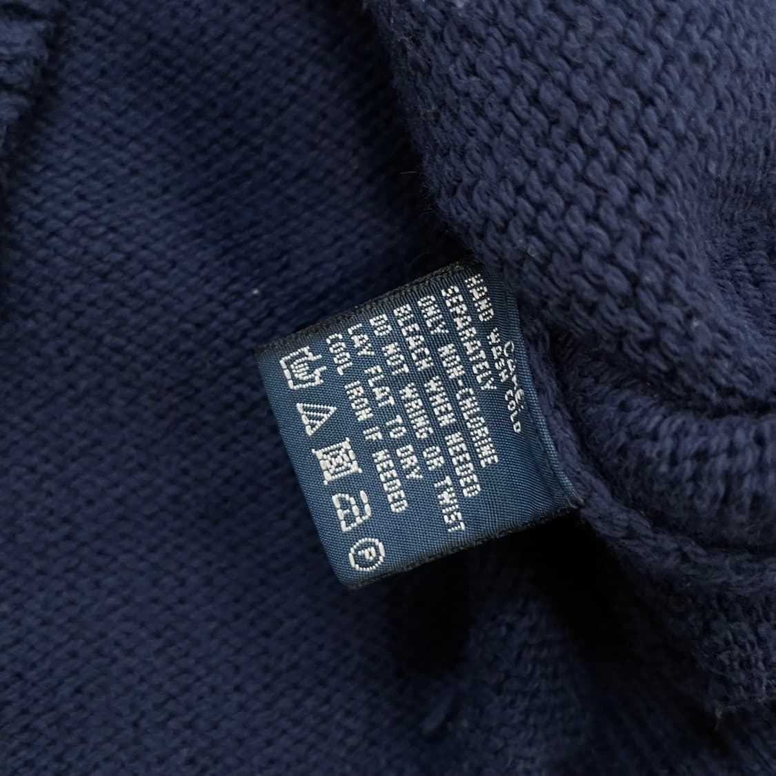 폴로 랄프로렌 포니 로고 브이넥 니트 네이비 상품이미지5