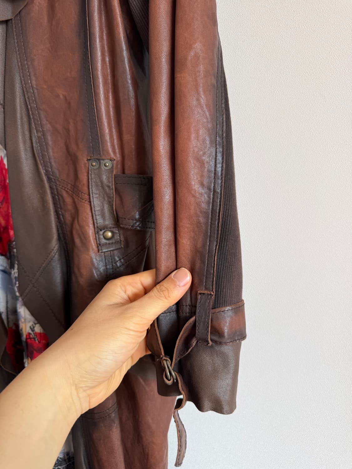 Pre owned 램스킨 레더 코트 상품이미지4