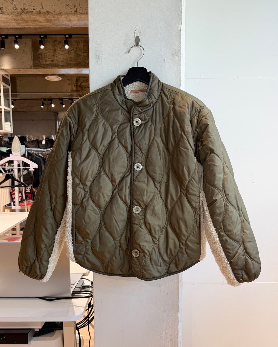 스카치앤소다 아이보리 카키 리버시블 테디 자켓  상품이미지6