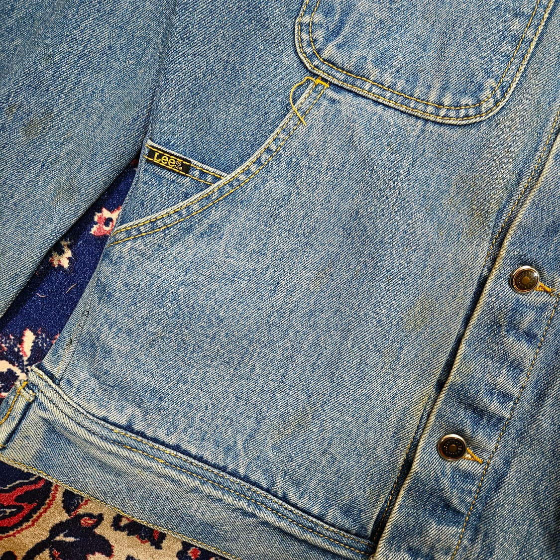 리(Lee) 80's 빈티지 포켓 자수 데님자켓 L size 상품이미지4