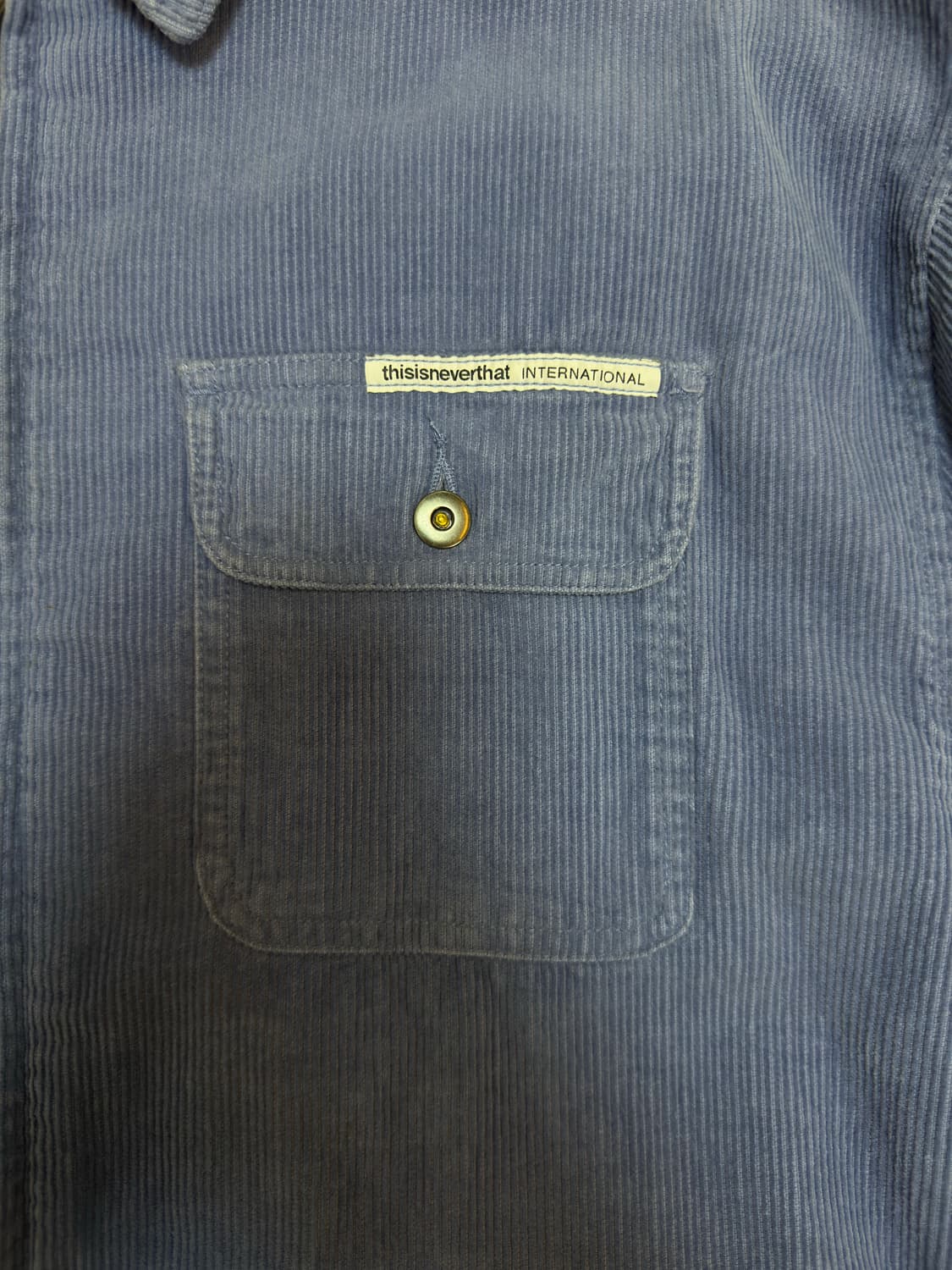 [L] 디스이즈네버댓 워시드 코듀로이 집 자켓 라이트 인디고 상품이미지3