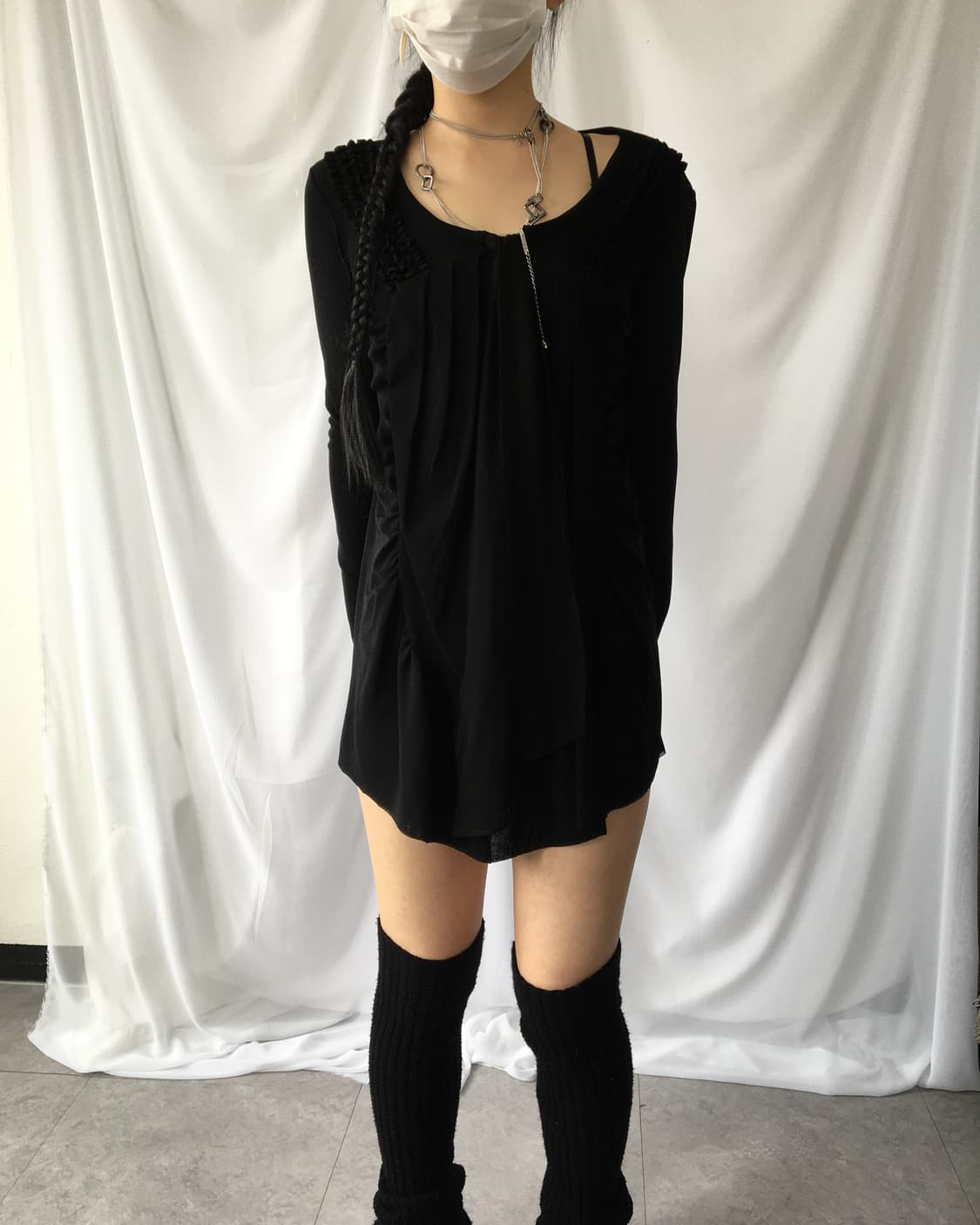 Shirring tied point sleeve 상품이미지7