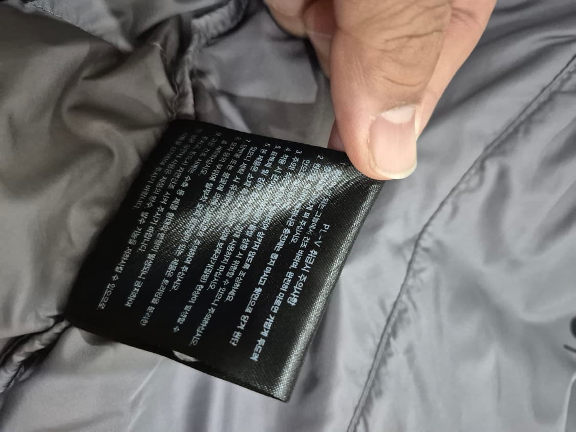 노스페이스 눕시 그레이 블랙 패딩 L/100 상품이미지6