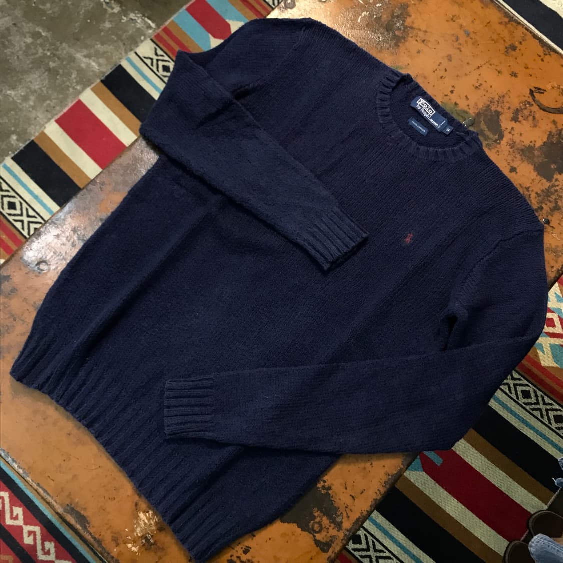 폴로랄프로렌 네이비 코튼 니트 스웨터 남자 105 사이즈  상품이미지2
