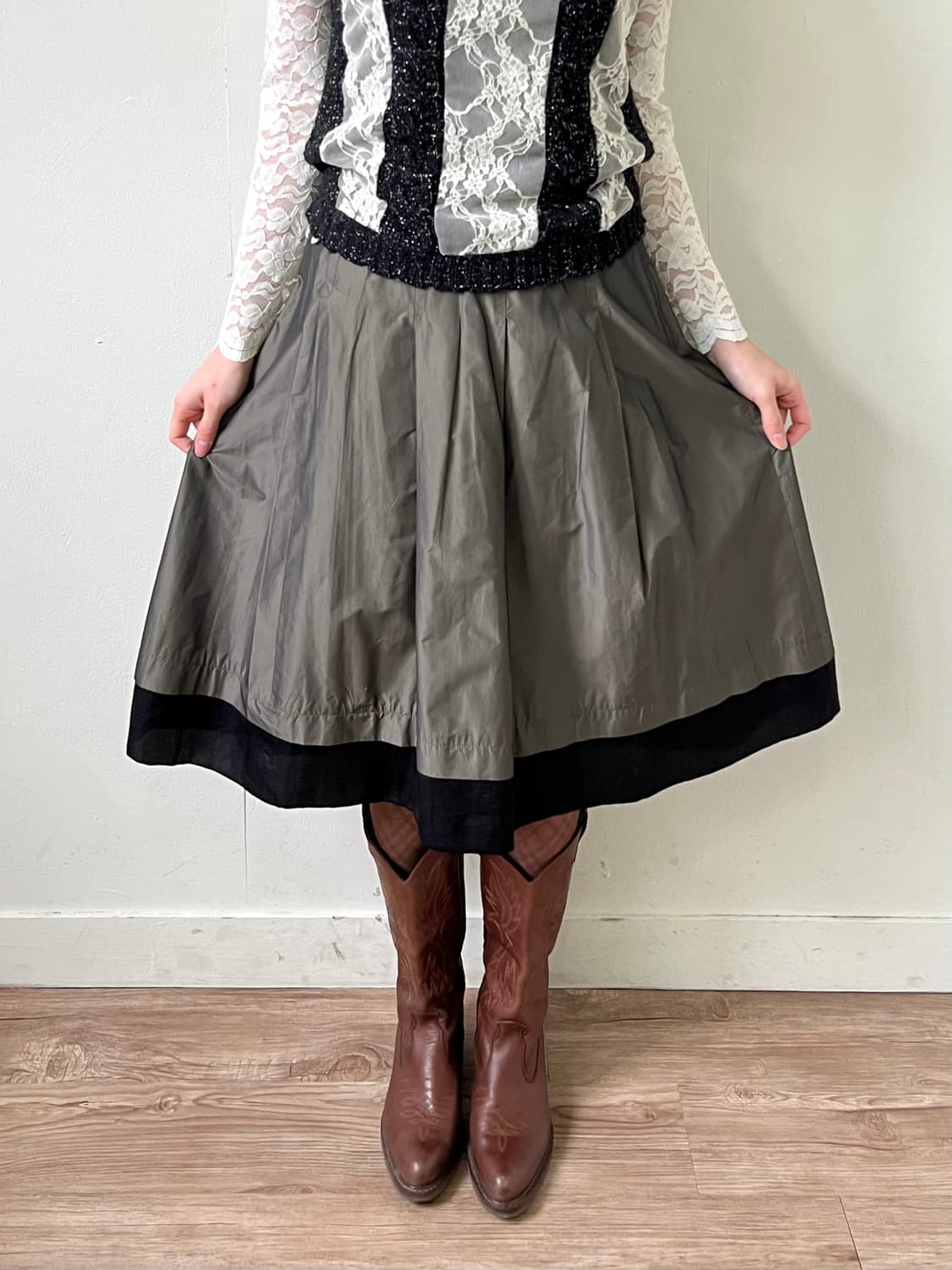 ECLIPSE 레이어드 스커트 상품이미지5