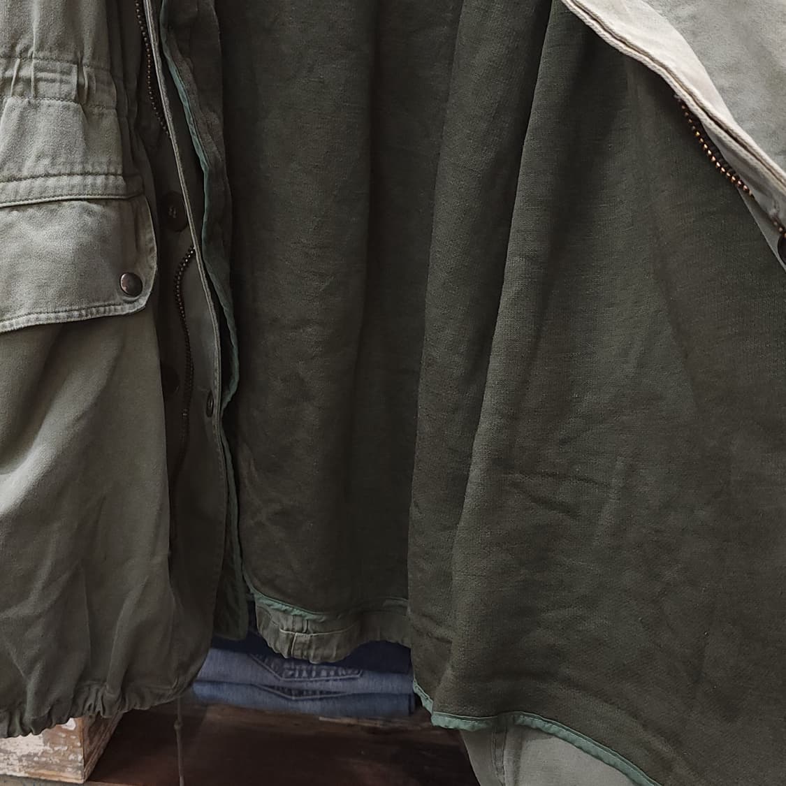 빈티지 프랑스군 m64 밀리터리 모즈파카 올리브 그린 페이딩 120C 상품이미지10