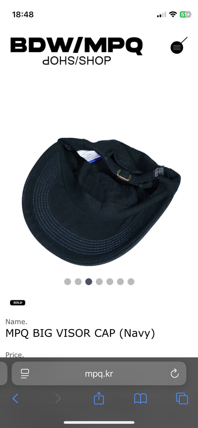 mpq big visor cap (navy) 상품이미지2