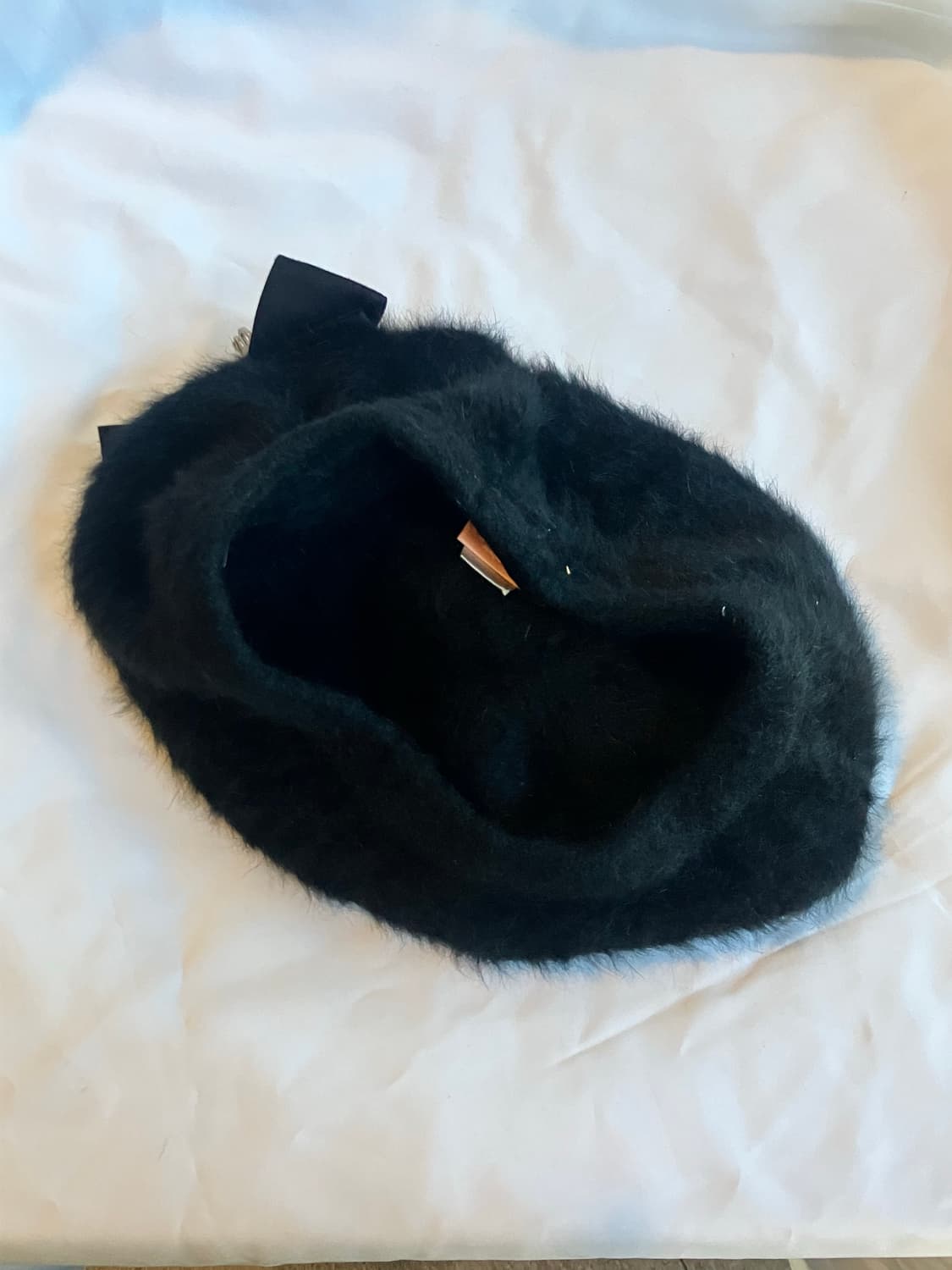 일본빈티지 Barlie 라떼갸루 하구미모리걸 앙고라 리본베레모 상품이미지3