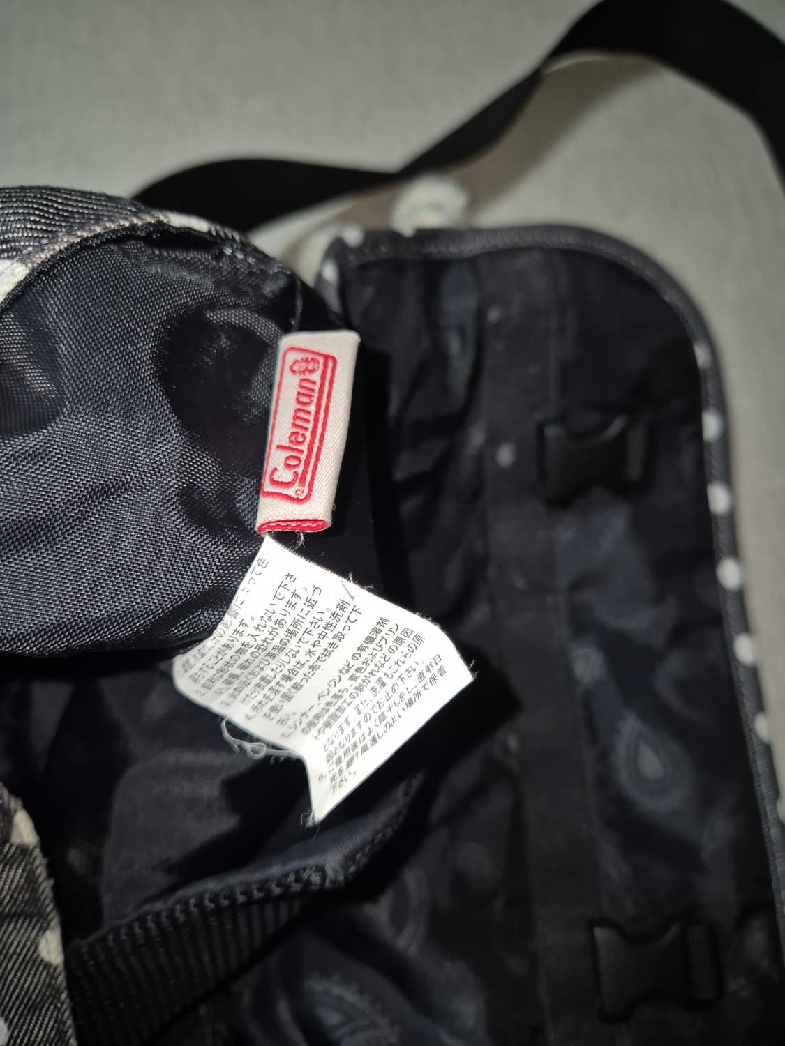 콜맨 땡땡이 도트 데님 크로스백/빈티지 모리걸 00's 상품이미지9