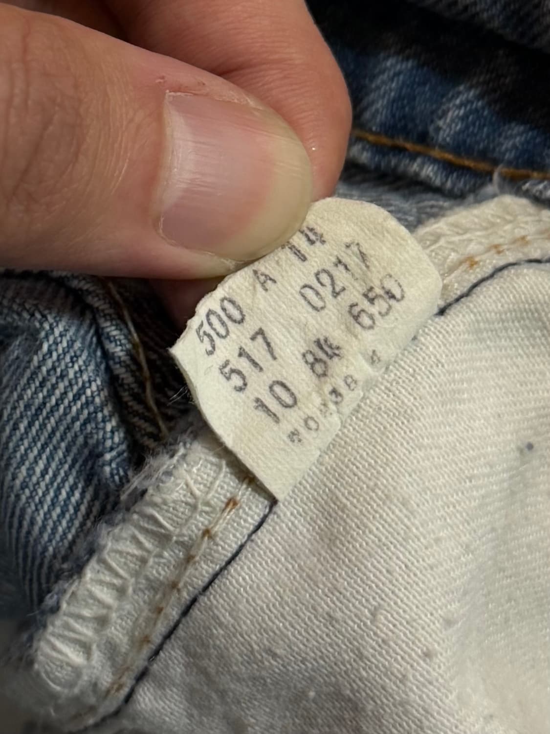 80's USA 빈티지 리바이스 517 오렌지탭 체인스티치 상품이미지9