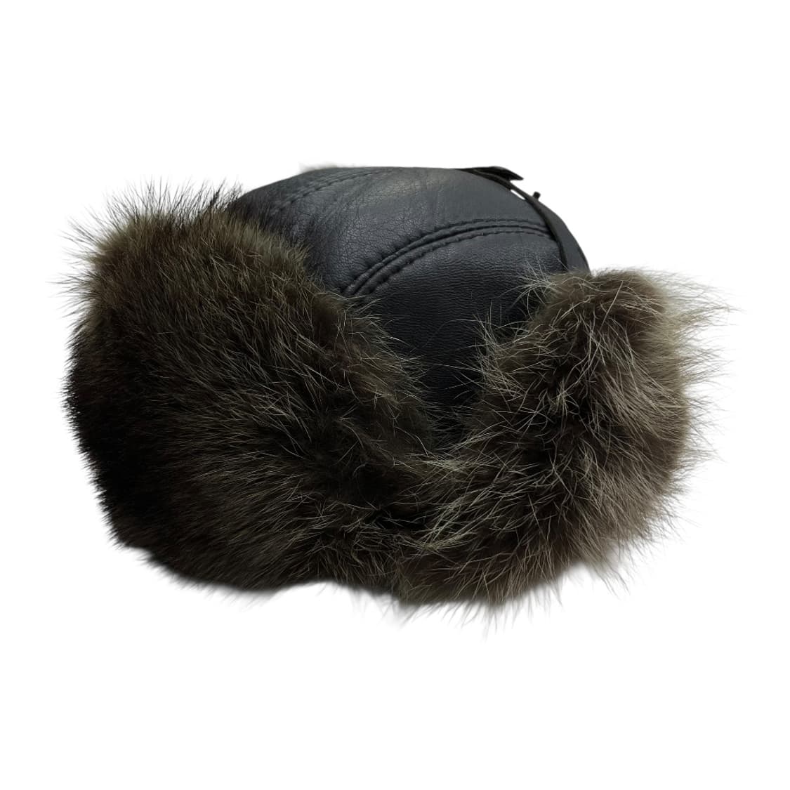 빈티지 퍼가죽 블랙 군밤모자 상품이미지6