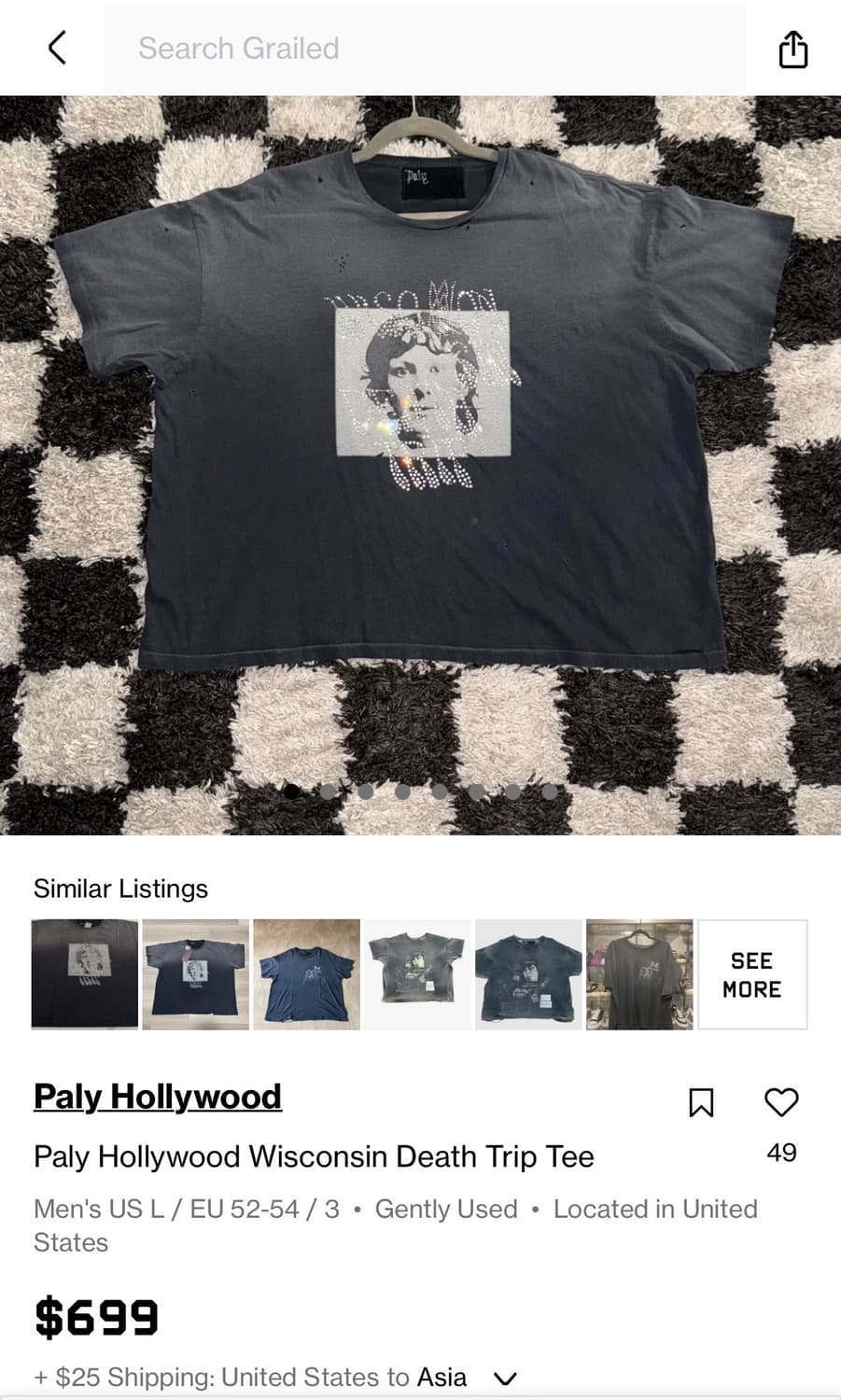 [L] 팔리할리우드 티셔츠 데스 트립 paly hollywood 상품이미지3