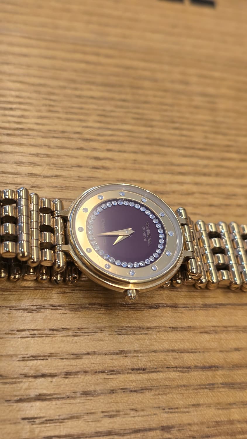 레이몬드 웨일 샹젤리제 버건디컬러 다이얼 18K 도금 상품이미지2