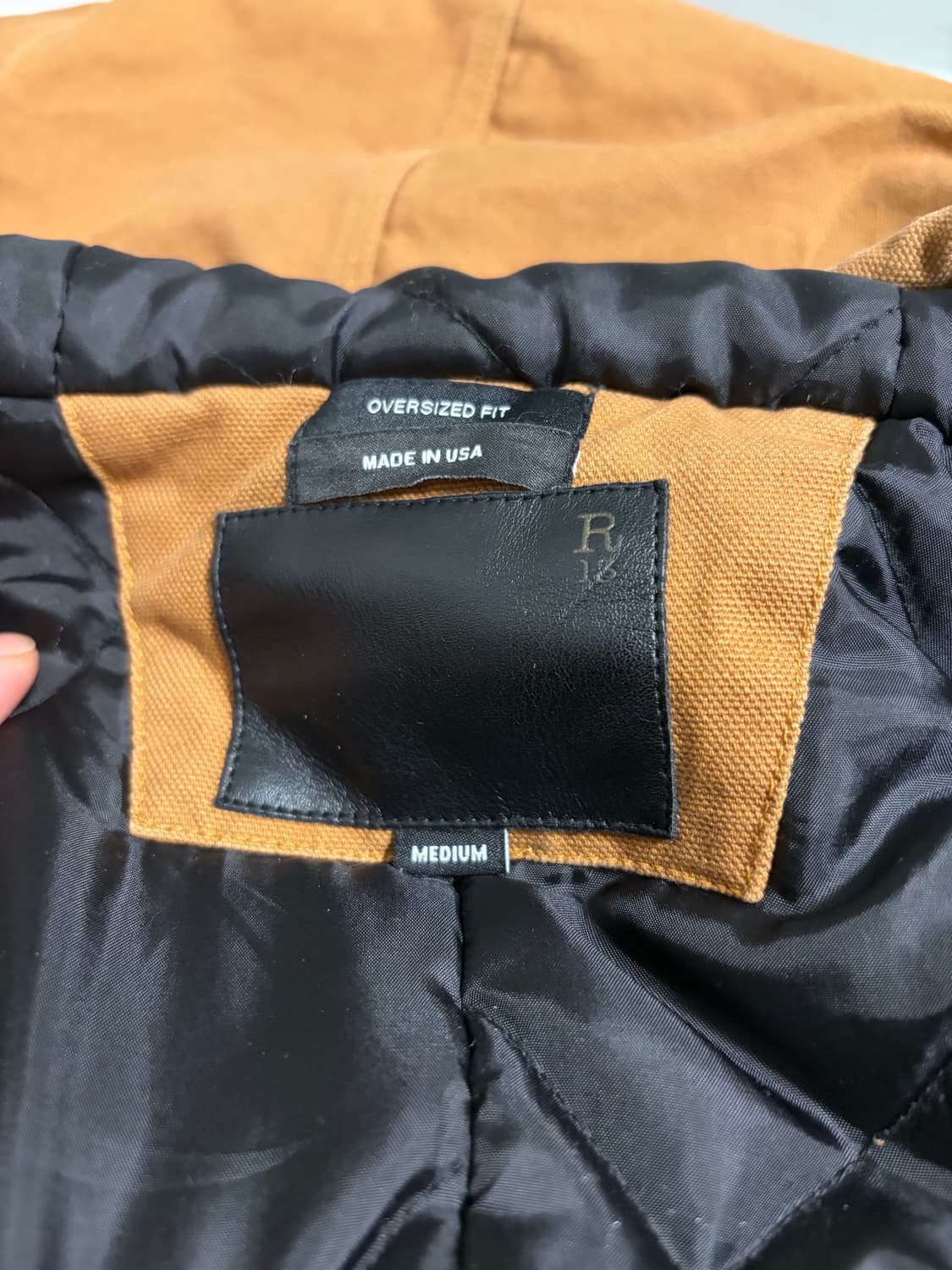 [M] R13 후드 봄버 탄컬러 상품이미지5