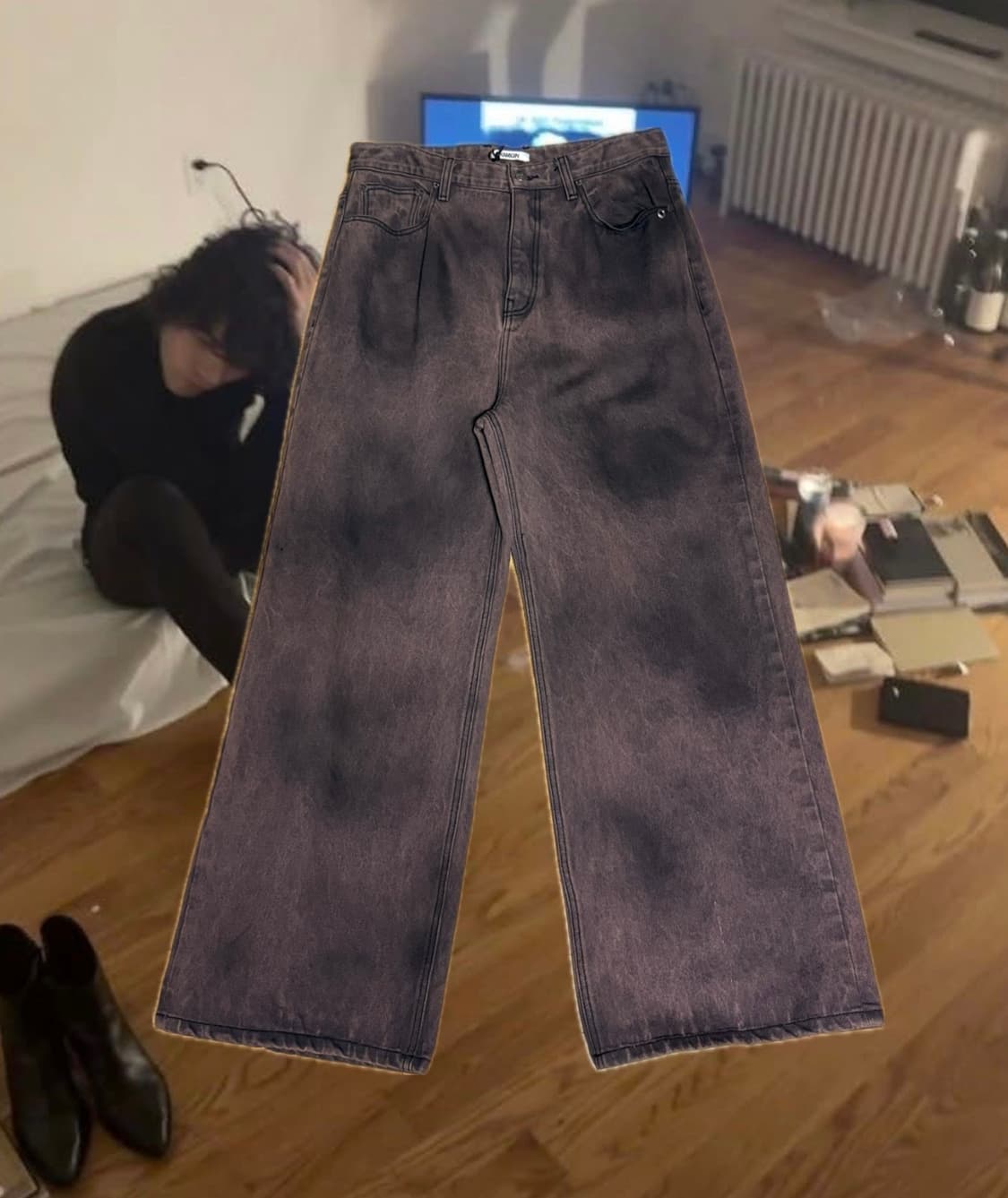 KAMIGIN Painting pants 상품이미지1