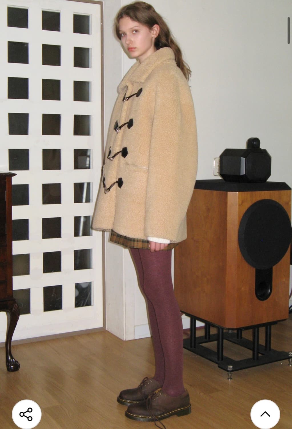 시눈 Sinoon 베이지 무스탕 코트 프리사이즈 상품이미지3