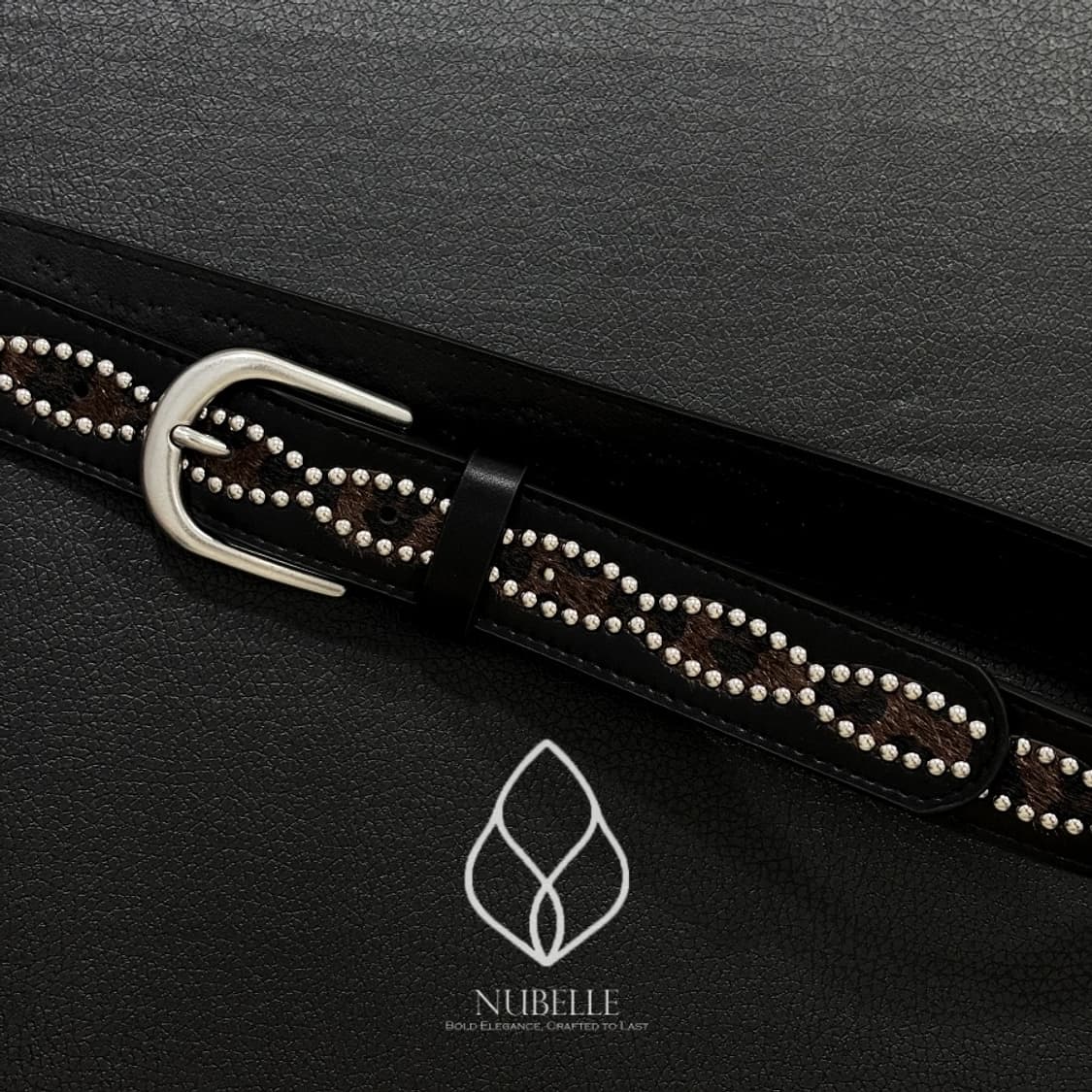 🌗 Leopard stud belt / 호피 스터드 웨스턴 벨트 상품이미지2