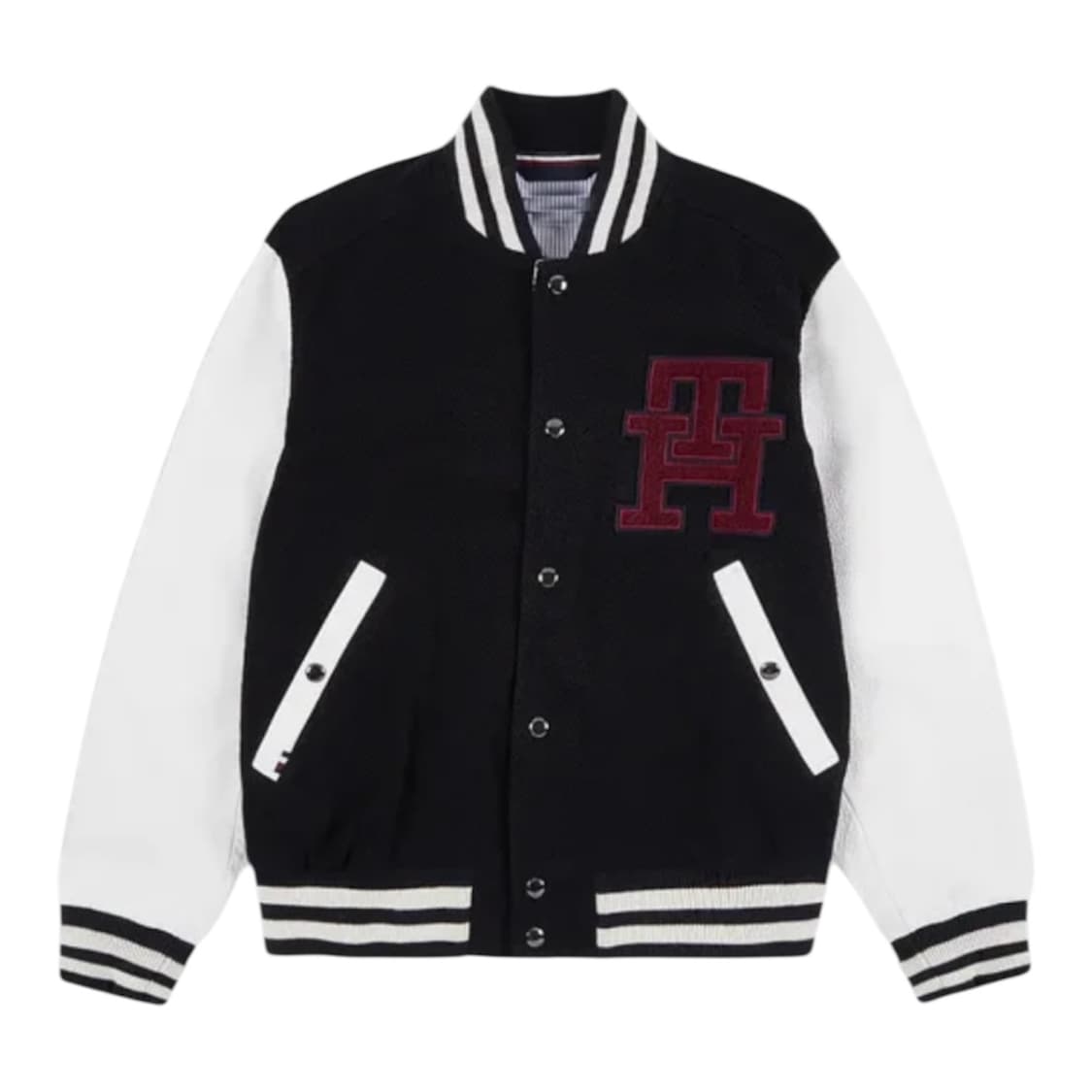 타미힐피거 아이비리그 바시티 가죽 자켓 네이비 상품이미지1