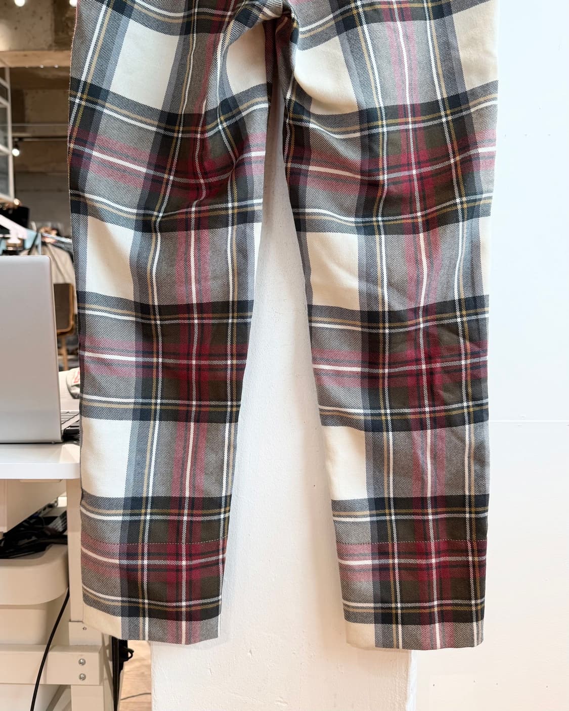 비비안 웨스트우드 레드 그린 체크 슬랙스 팬츠  상품이미지7