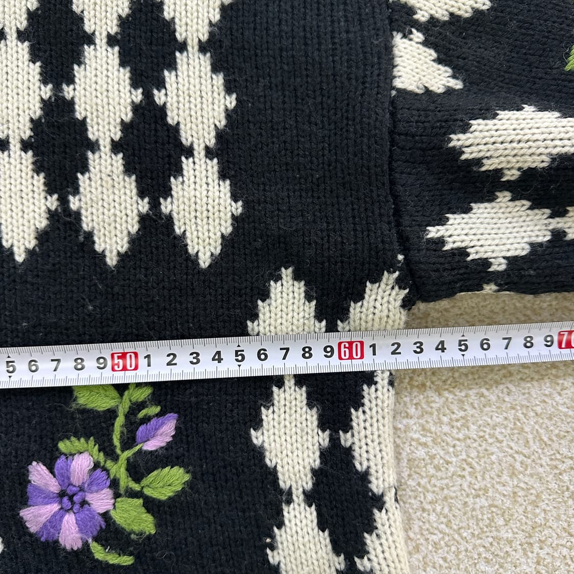 S 자라 플라워 니트 스웨터 0317D 상품이미지5