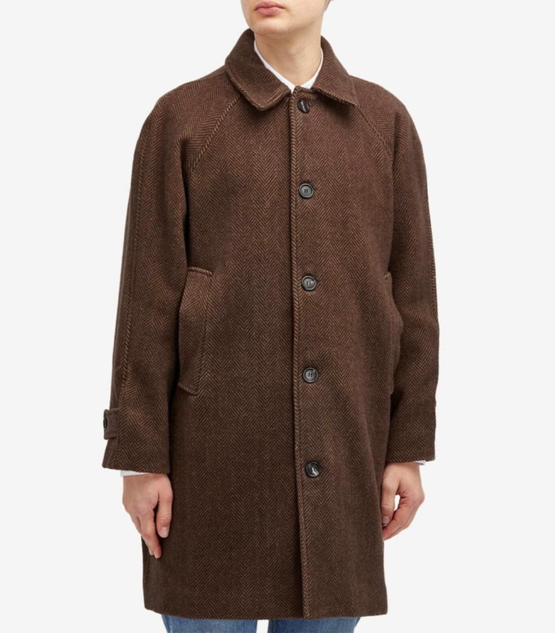 corridor 코리더 헤링본 레글란 오버코트 M사이즈 상품이미지2