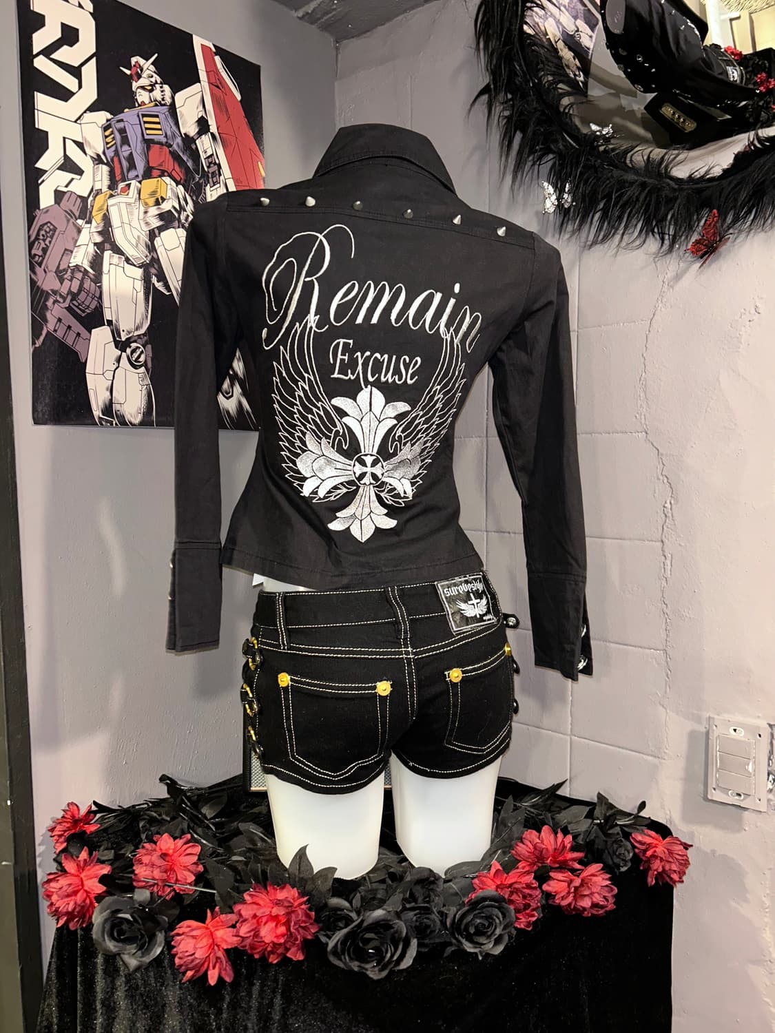 d.i.a 다이아 십자참 자수 스터드 자켓 갸루y2k펑크 상품이미지6