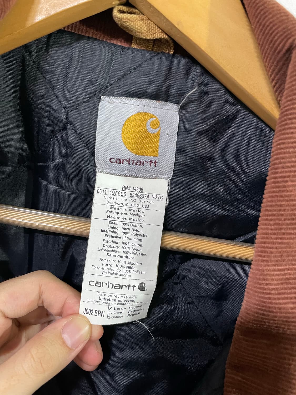 칼하트 디트로이트 자켓 오리지날 105-110 사이즈 J002 상품이미지5
