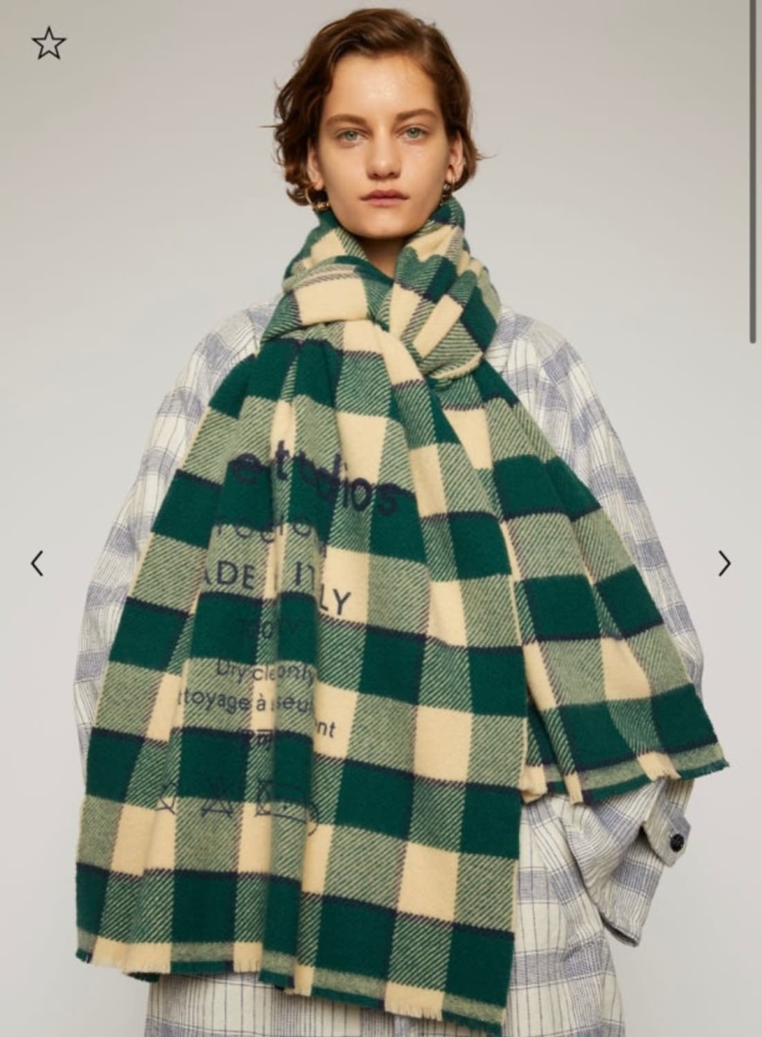 아크네 스튜디오 캐시어(Cassiar) 체크 머플러 스카프 상품이미지10