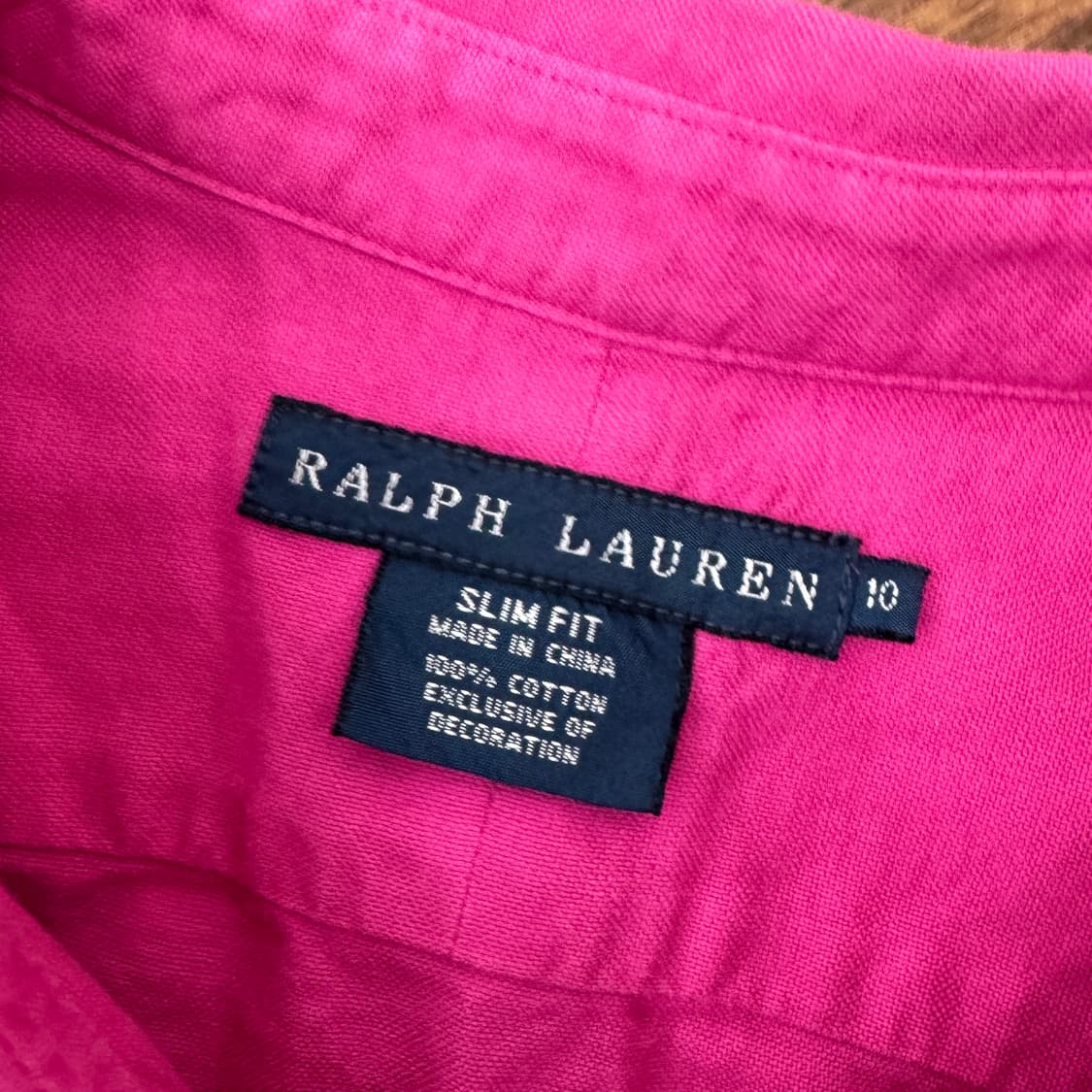 여성용 100 폴로 랄프로렌 핑크 슬림핏 남방 셔츠  상품이미지6
