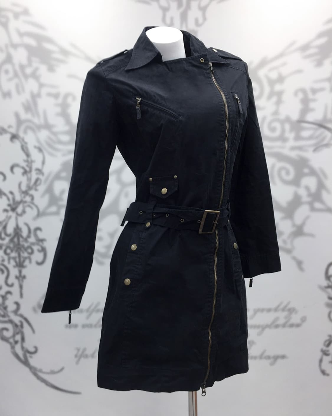 Slim Fit Belted Moto Jacket 상품이미지1